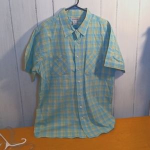 Carhartt 2XL Tall Button Up Short Sleeved Shirt 100% Cotton